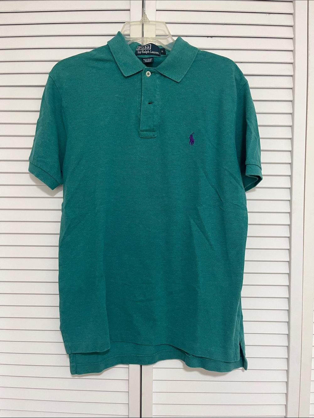 Polo by Ralph Lauren Teal Short-Sleeve Polo with Purple Pony